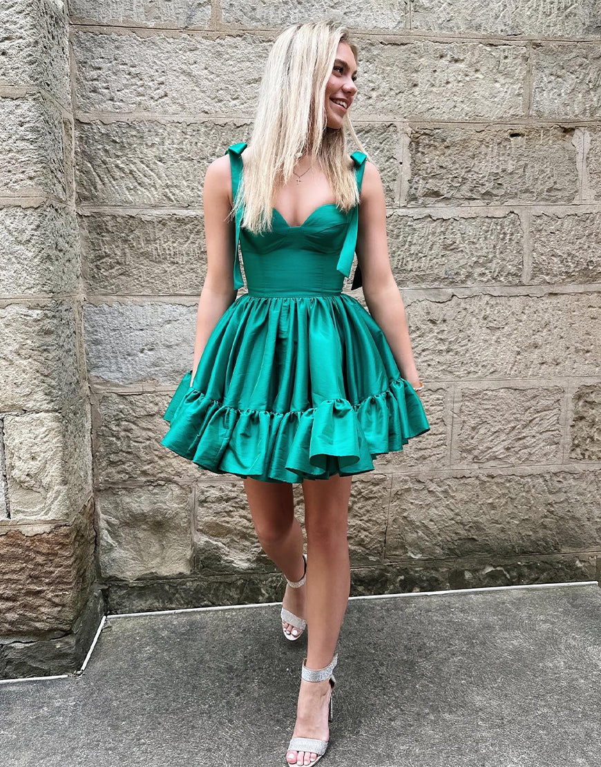 Pretty Homecoming Dress A Line Heart shaped with Ruffle Short Party Cocktail Dress