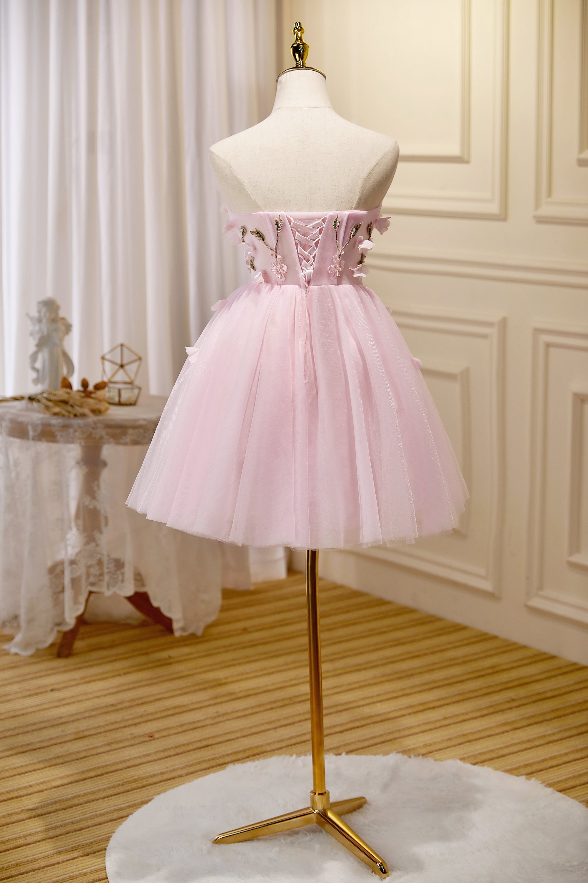 Pretty Homecoming Dress A Line Tulle Short Party Cocktail Dress