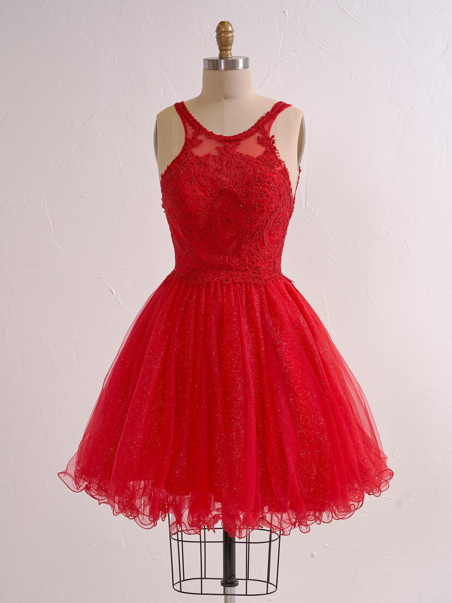 Pretty Homecoming Dress Embellished With Delicate EmbroideryTulle Short Party Cocktail Dress