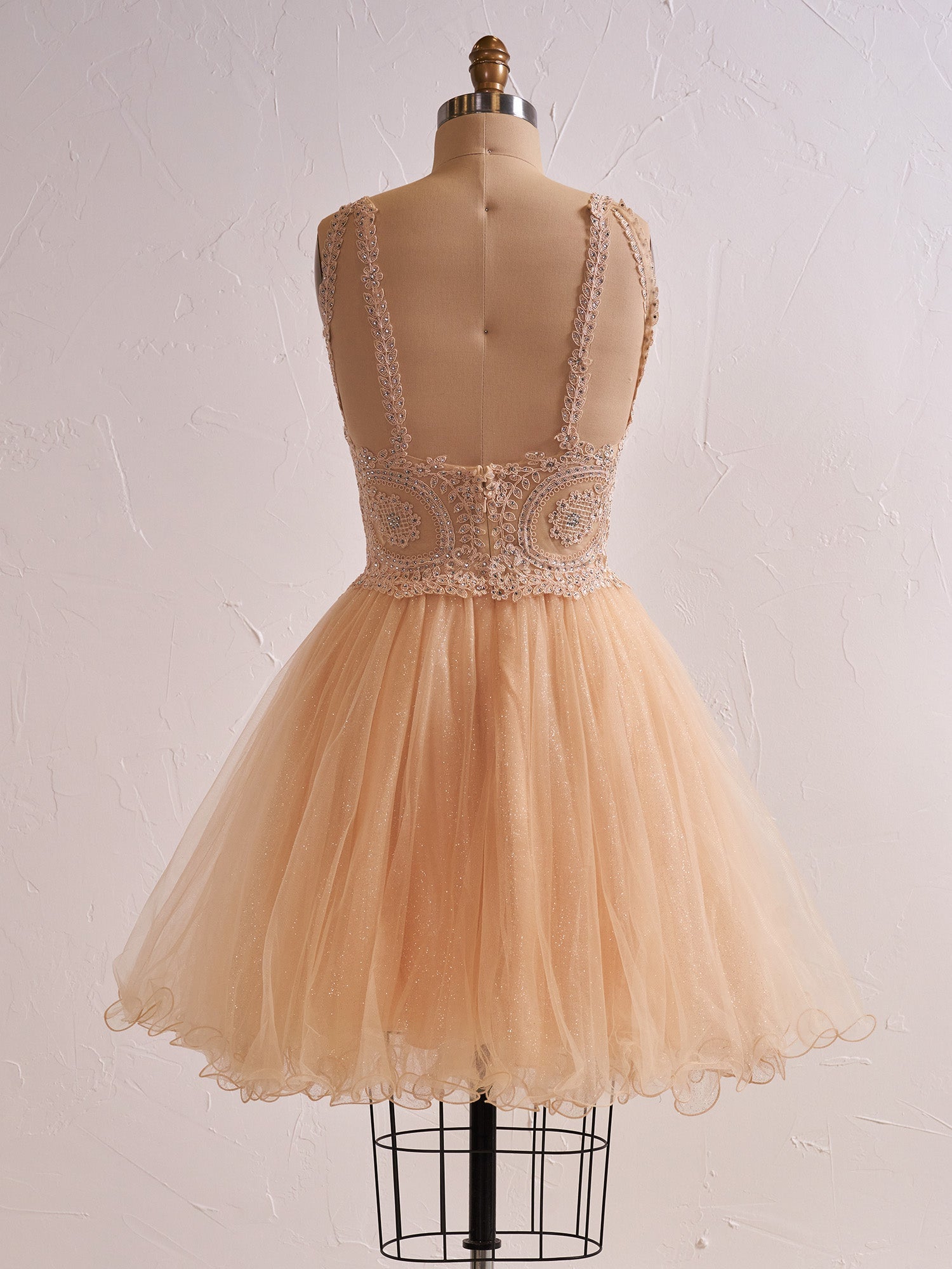 Pretty Homecoming Dress Embellished With Delicate EmbroideryTulle Short Party Cocktail Dress