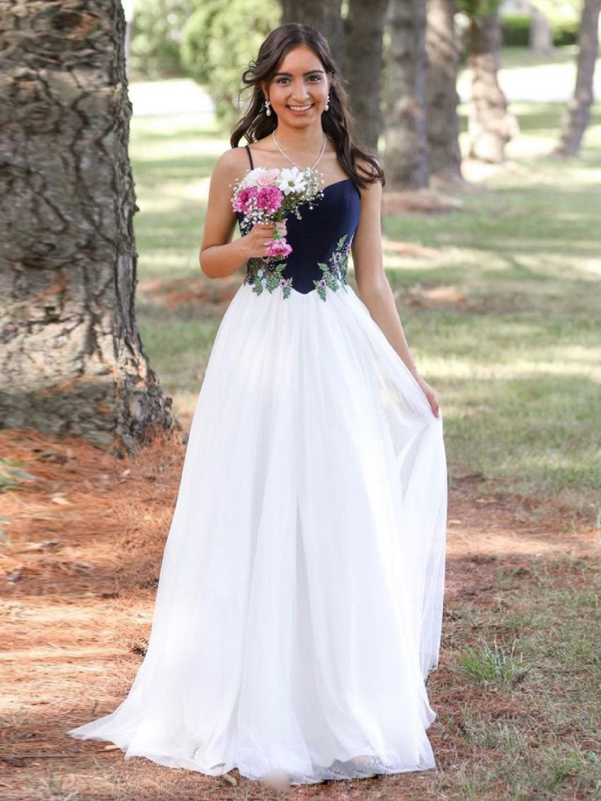 Prom Dress Ivory Sweetheart Tulle Lace Long Evening Dress