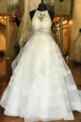 Prom Dress Ivory Tulle Lace Long Evening Dress
