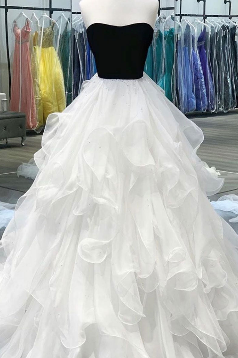 Prom Dress Ivory Tulle Long Formal Gown Evening Dress