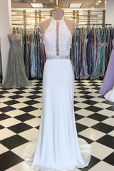 Prom Dress Unique Ivory Mermaid Long Evening Gown Evening Dress