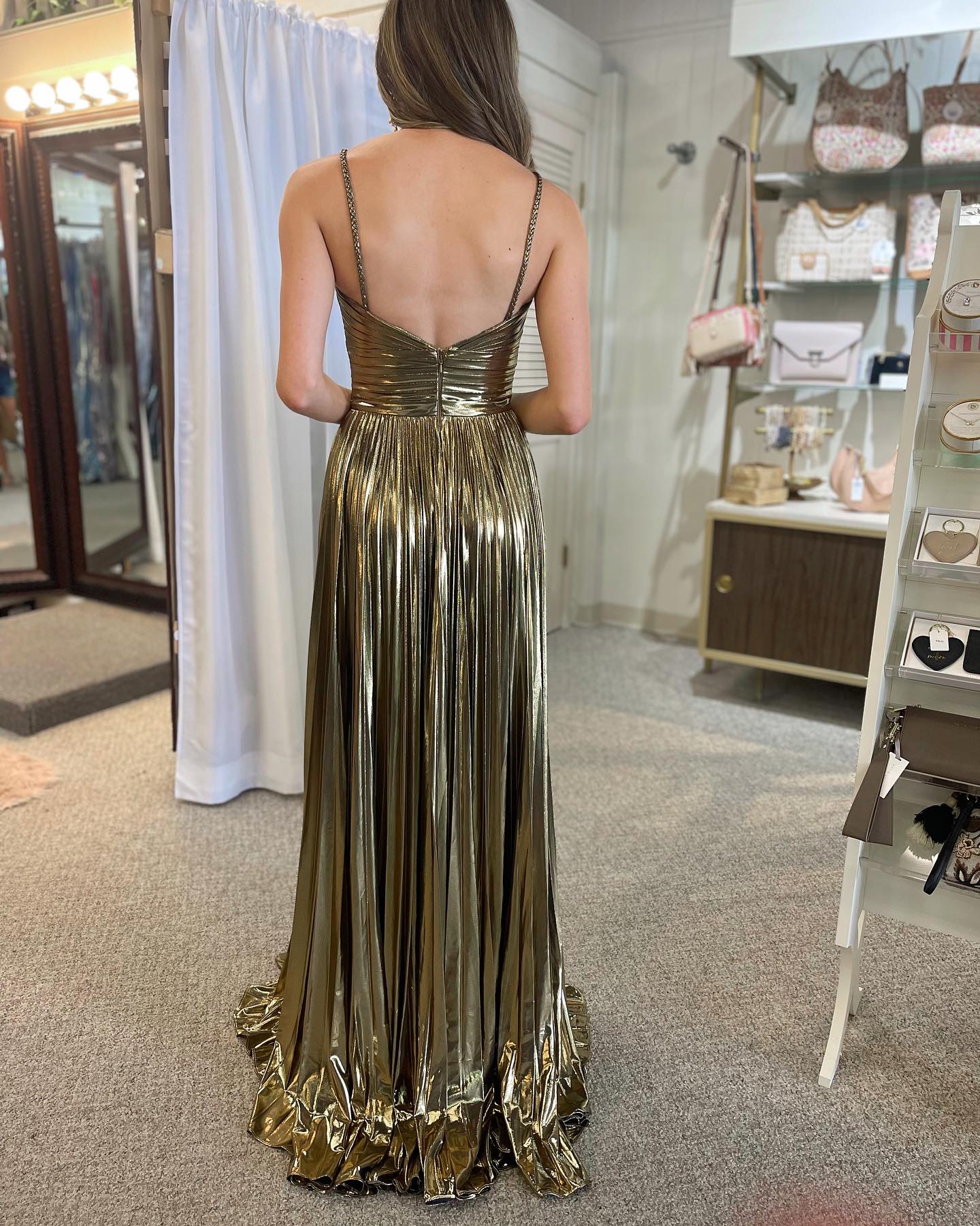 Purple Backless Prom Dress Long A Line Evening Dress With Slit