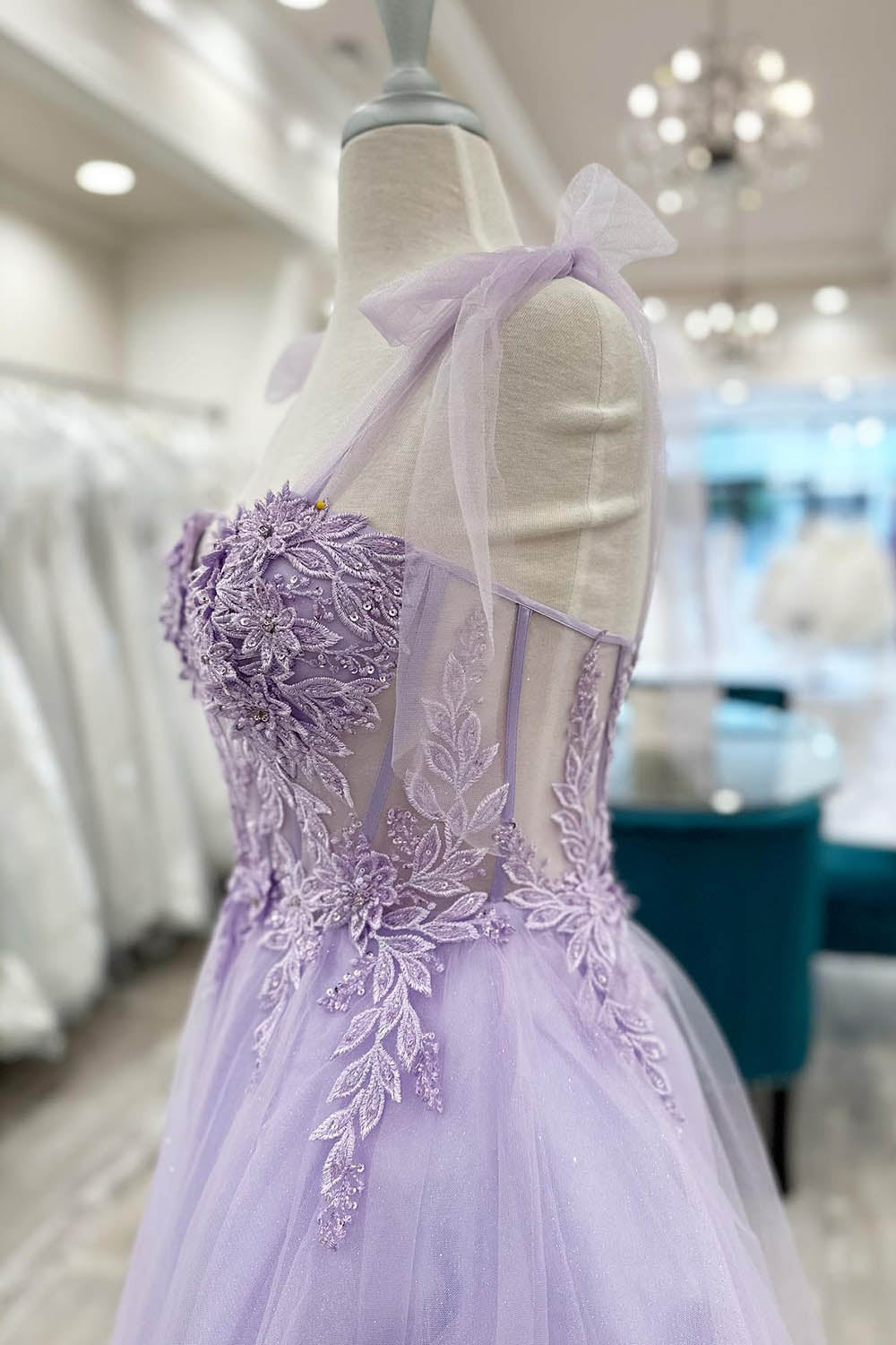 Purple Homecoming Dresses Corset A-Line Tulle Short Flower Cocktail Dresses with Lace