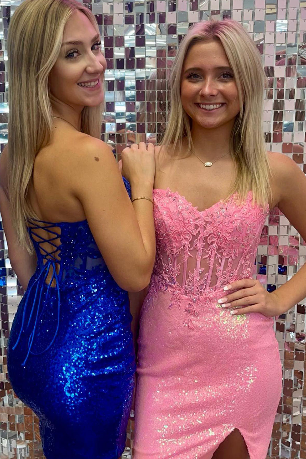 Purple Homecoming Dresses Corset Tight Sequin Short Cocktail Dresses with Lace