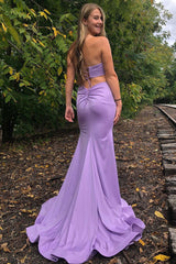 Purple Prom Dress Satin Long Formal Dress Evening Dress