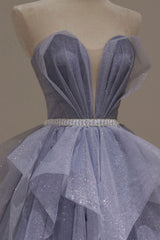 Purple Prom Dress Sweetheart Sequin Long Formal Dress Evening Dress