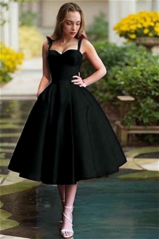 Red Spaghetti Straps Homecoming Dress Sweetheart Sleeveless A Line Short Cocktail Dress