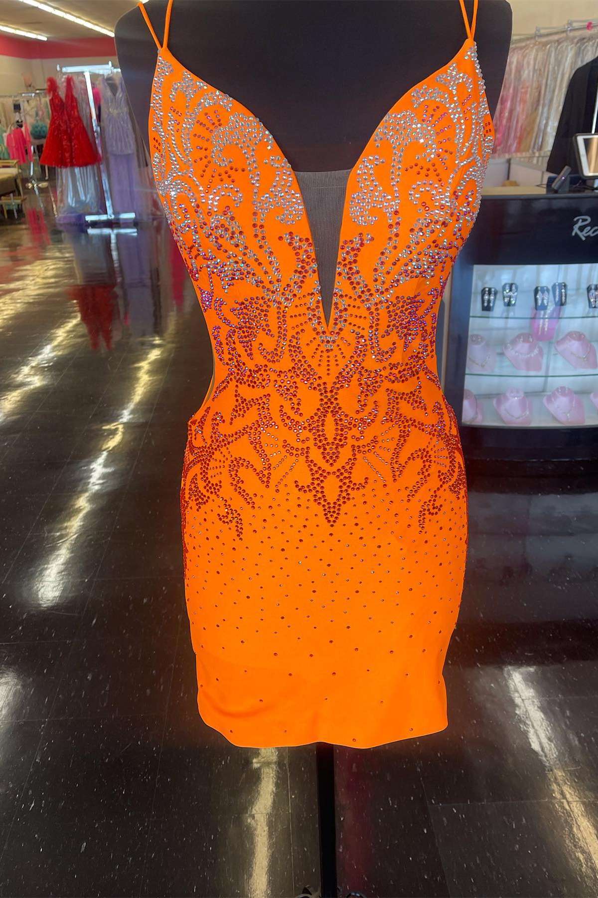 Royal Blue Homecoming Dress Delicate Beading Plunge V Lace Up Short Party Cocktail Dress