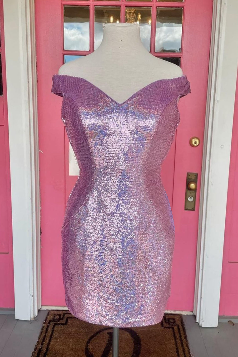 Royal Blue Homecoming Dresses Open Back Sequin Tight Hoco Dresses
