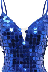 Royal Blue Homecoming Dresses Sequin Tight Short Cocktail Dresses