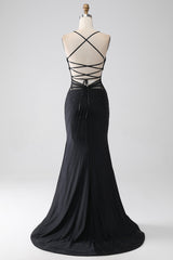 Royal Blue Prom Dress Corset Beaded Long Mermaid Evening Dress with Slit