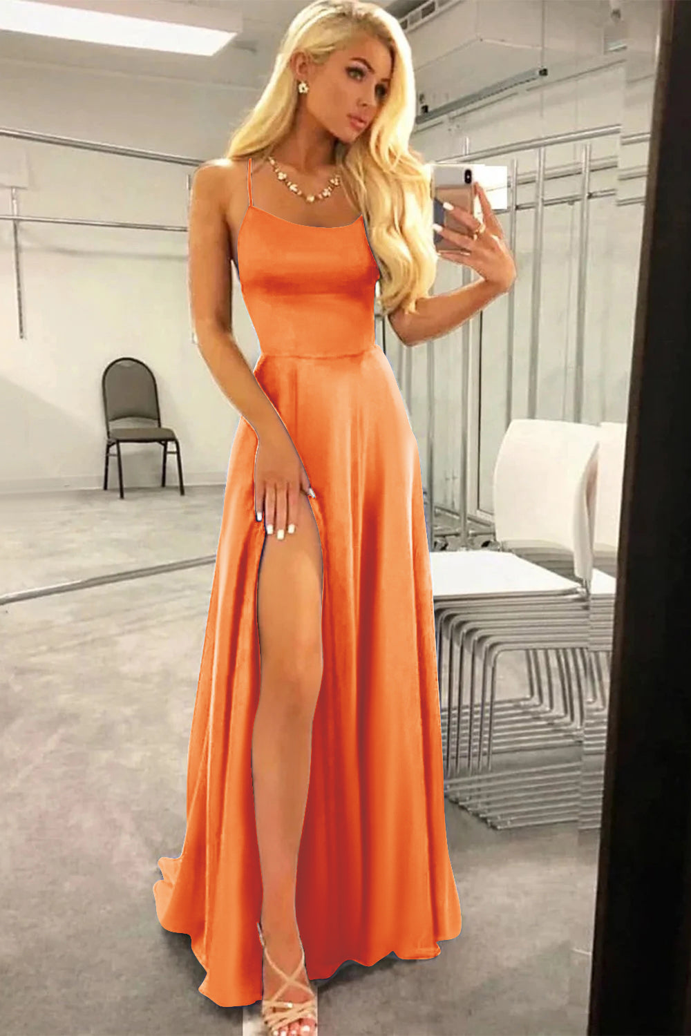 Royal Blue Prom Dress Halter Backless A Line Evening Dress