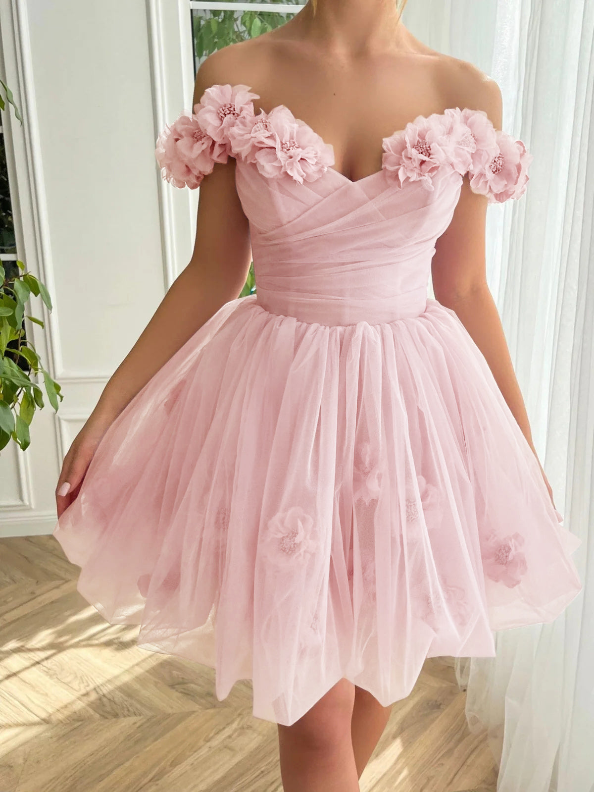 Ruby Homecoming Dress Pretty Lilac Corset Strapless Tulle Short Party Cocktail Dress