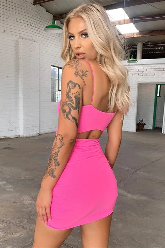 Satin Homecoming Dress Ruched V neck Shoulder straps Sleeveless Short Party Cocktail Dress