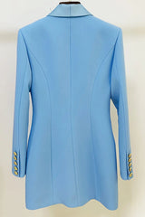 Satin Lapel Dress With Buttons For Women