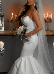 Satin Trumpet/Mermaid Wedding Dress