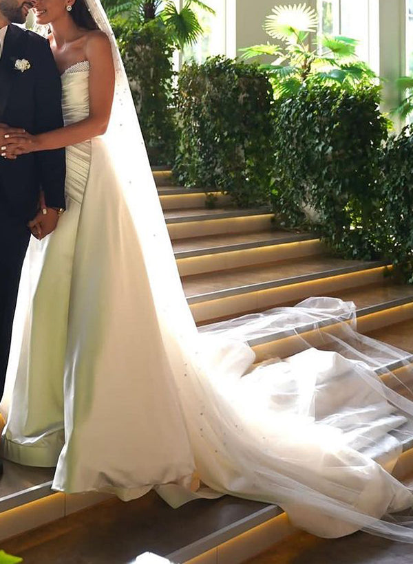 Satin Wedding Dress With Beading