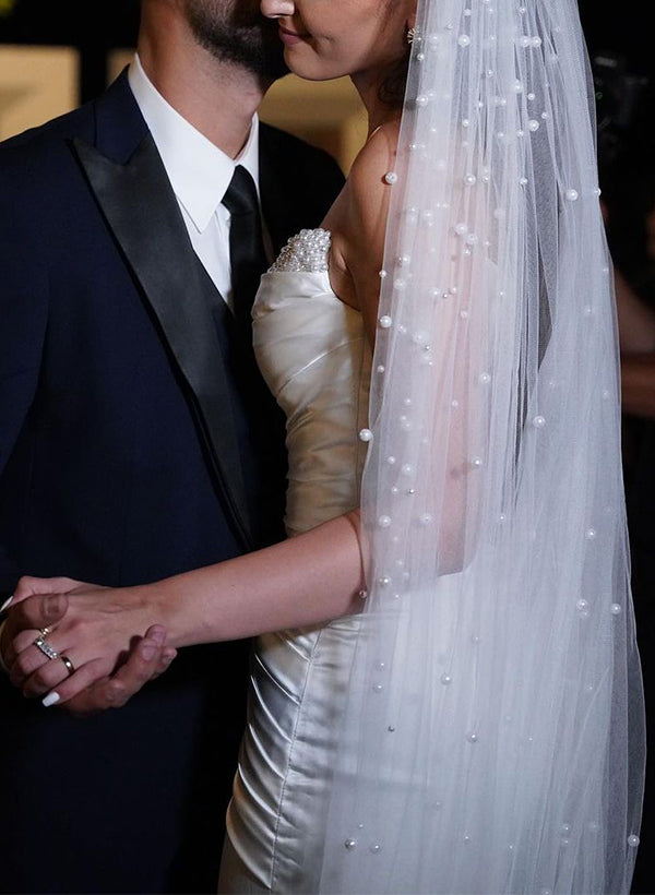 Satin Wedding Dress With Beading