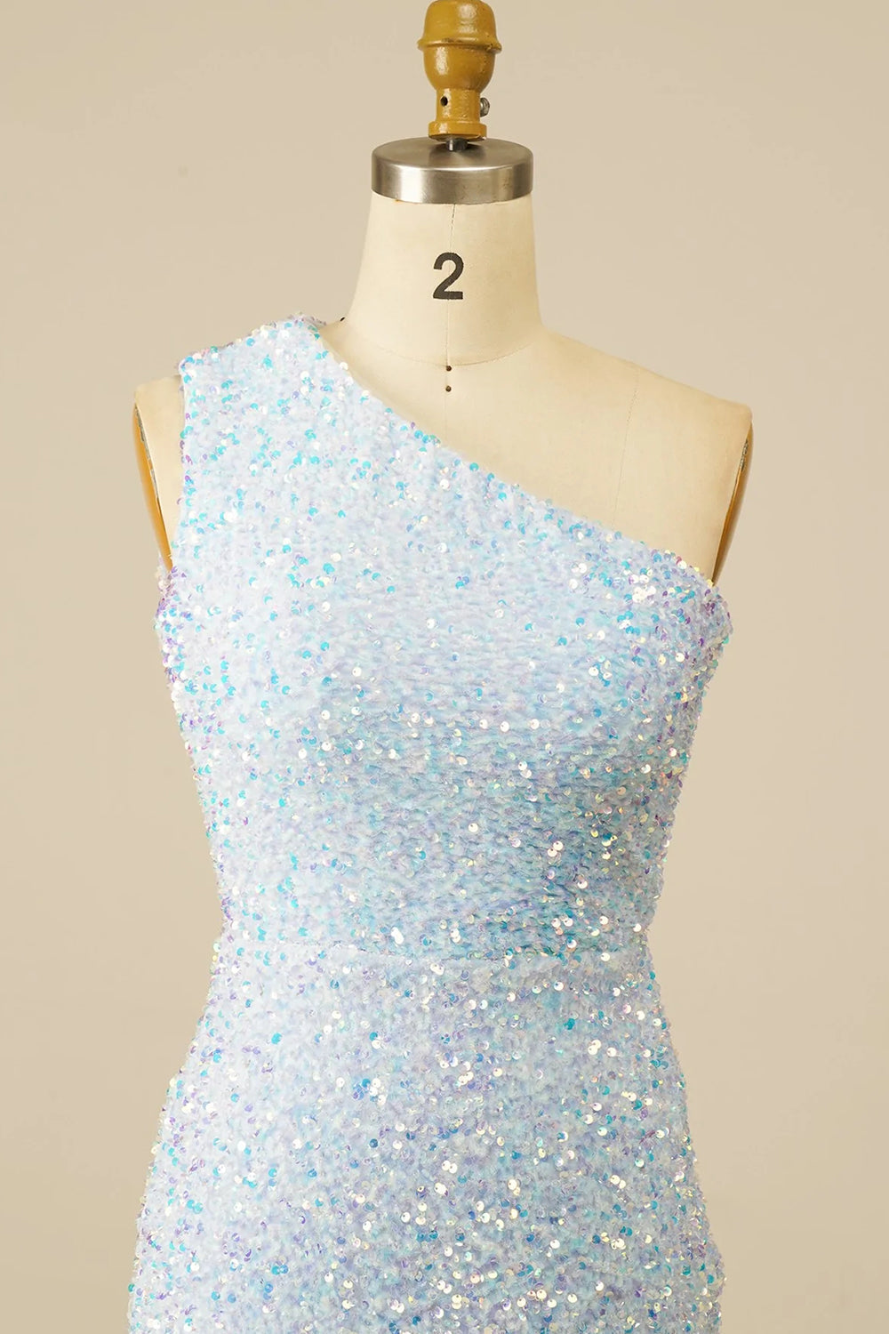 Sheath One Shoulder Royal Blue Homecoming Dresses Sequin Short Cocktail Dresses