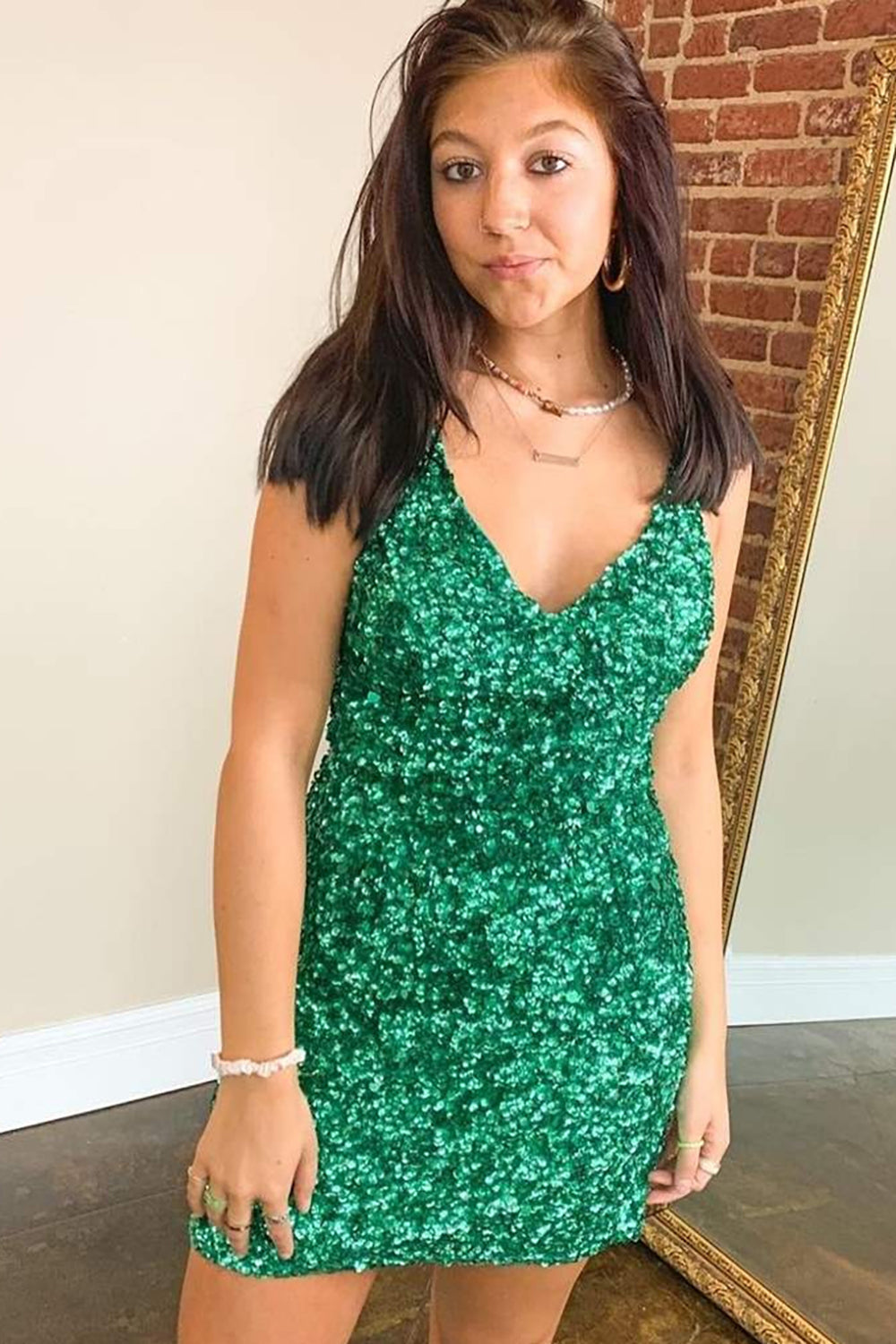 Sheath Spaghetti Straps Royal Blue Homecoming Dresses Sequin Short Cocktail Dresses