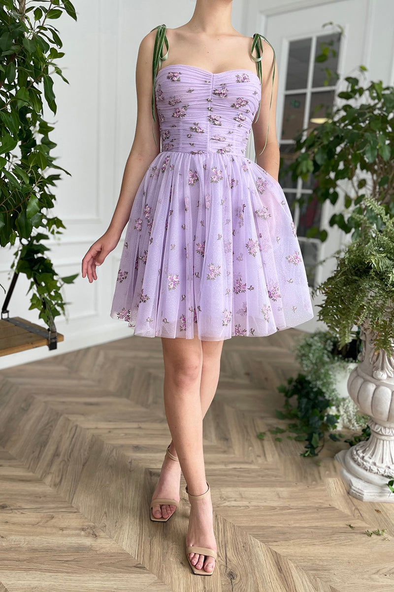 Shoulder Homecoming Dress straps Pleats Vintage with Pockets Short Party Cocktail Dress
