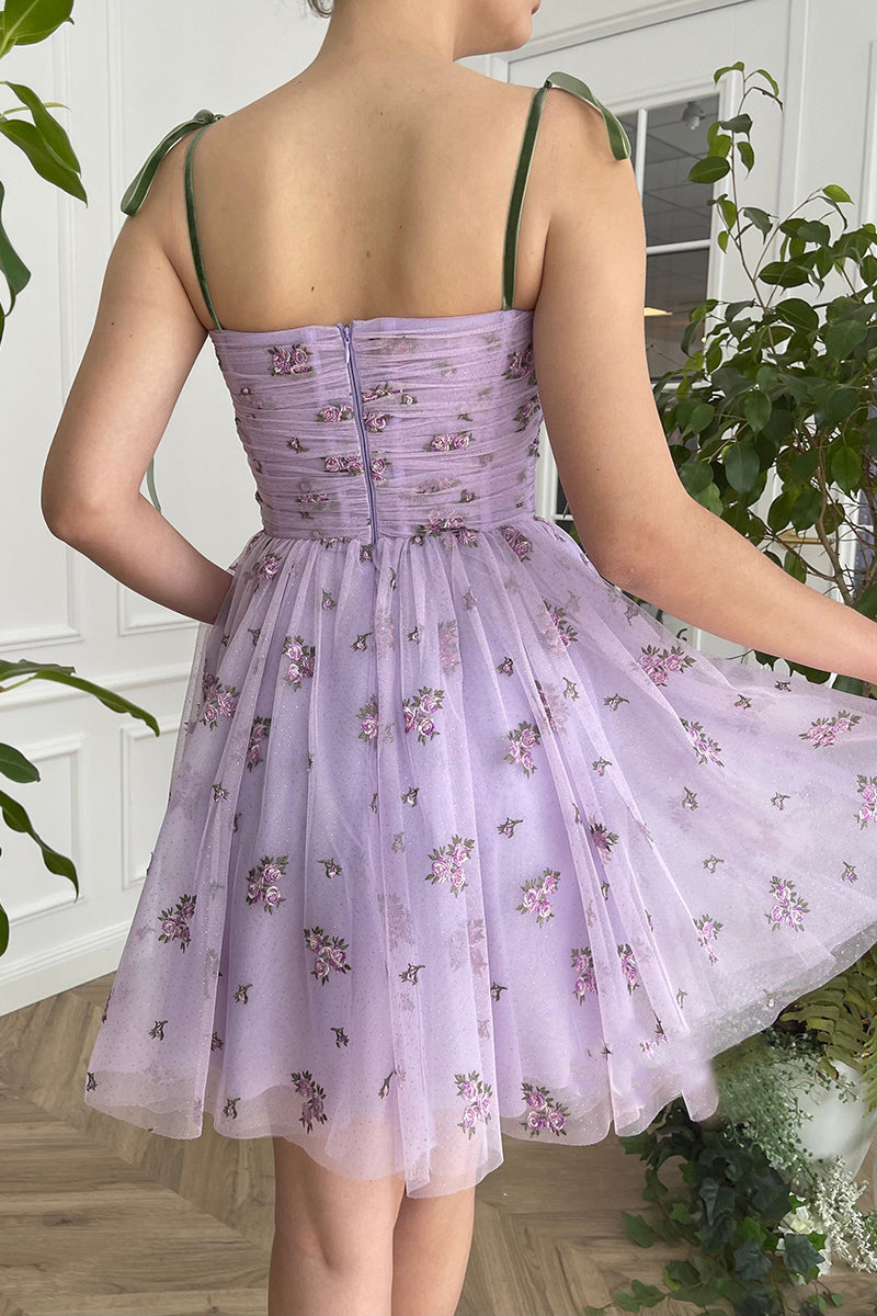 Shoulder Homecoming Dress straps Pleats Vintage with Pockets Short Party Cocktail Dress