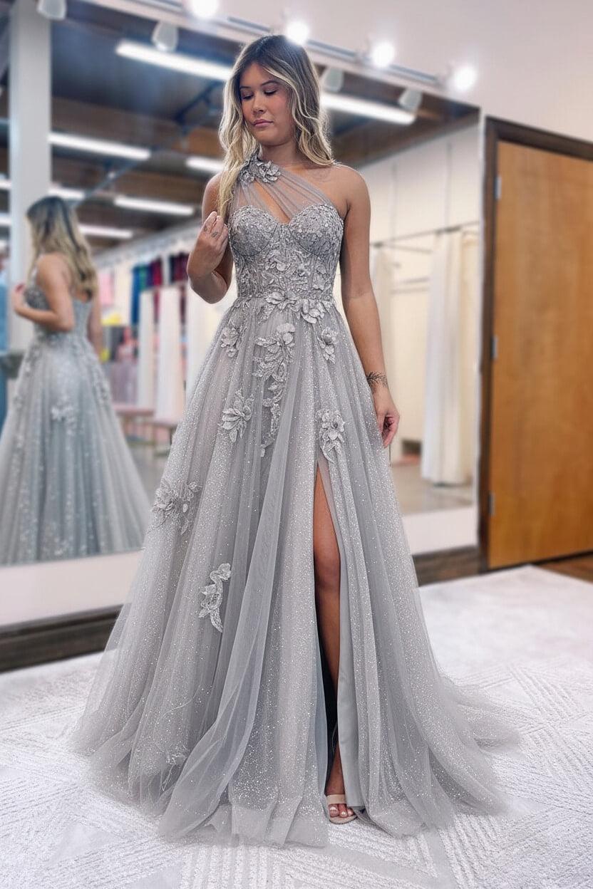 slim fit dress slacks LTP0716,Light grey lace prom dress off the shoulder applique tulle pro –  Laylatailor Shop main image 0