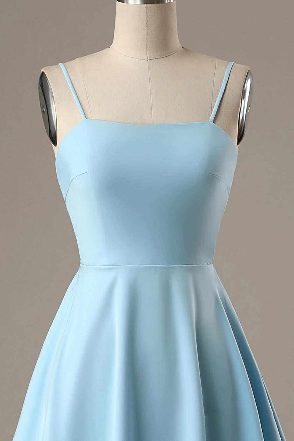 Simple Blue Homecoming Dresses Open Back A Line Cocktail Dresses