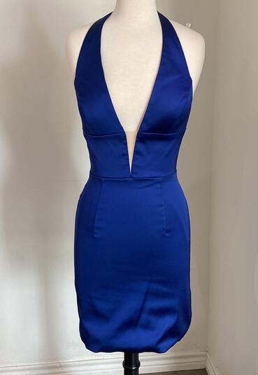 Simple Homecoming Dress Red Deep V neck Short Party Cocktail Dress