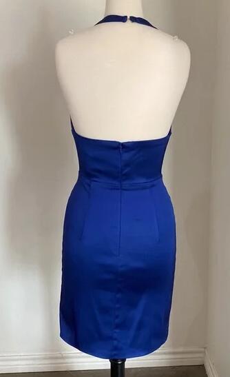 Simple Homecoming Dress Red Deep V neck Short Party Cocktail Dress