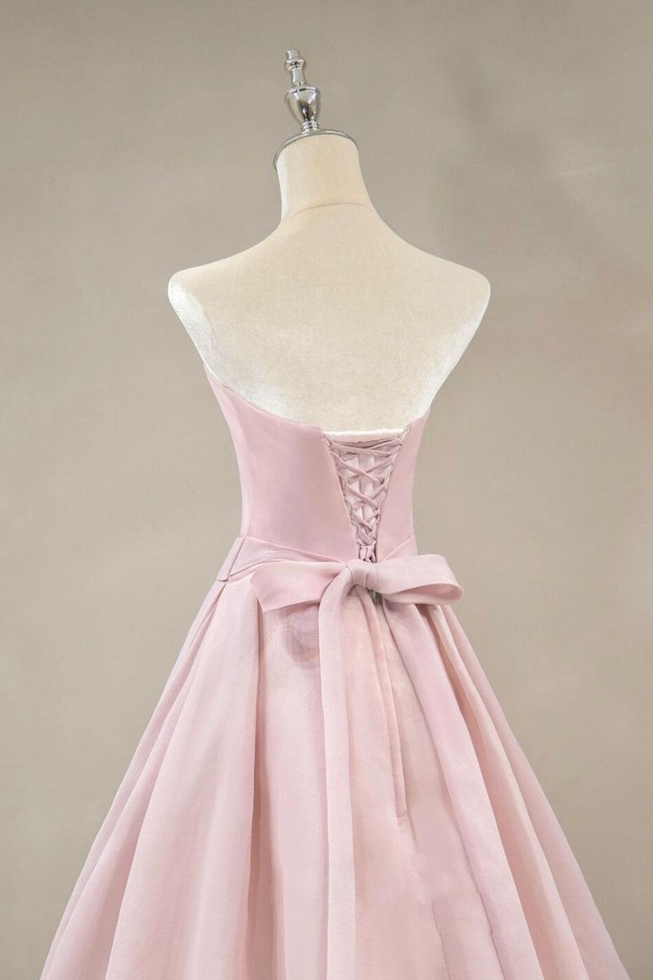 Simple Pink Prom Dress Long Formal Wedding Party Dress Formal Evening Dress