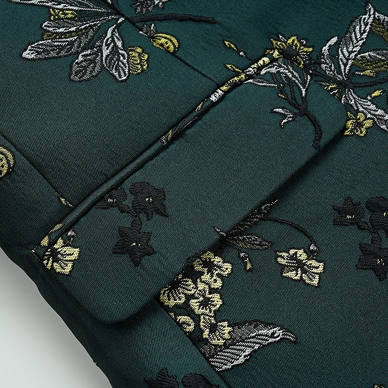 Single Breasted Floral Print Blazer For Men - Tailored Fit Wedding Suits