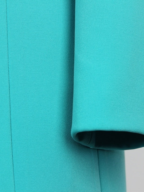 Single-Breasted Peak Lapel Blazer With Long Sleeves For Women