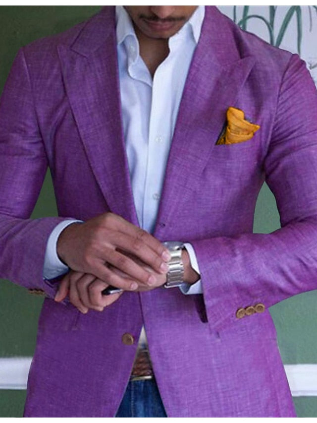 Single-Breasted Two-Button Blazer Jacket In Tailored Fit For Men