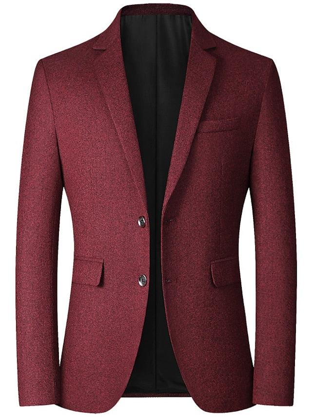 Single Breasted Two-Button Blazer Jacket In Tailored Fit For Men