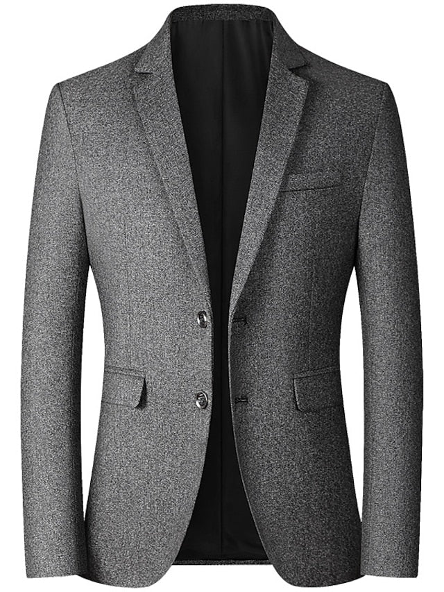 Single Breasted Two-Button Blazer Jacket In Tailored Fit For Men
