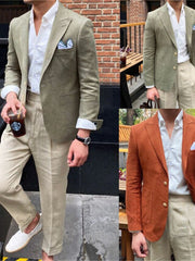 Single-Breasted Two-Button Blazer Jacket With A Tailored Fit For Men