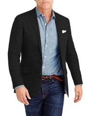 Single-Breasted Two-Button Blazer Jacket With A Tailored Fit For Men