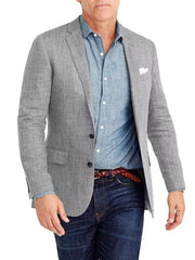 Single-Breasted Two-Button Blazer Jacket With A Tailored Fit For Men