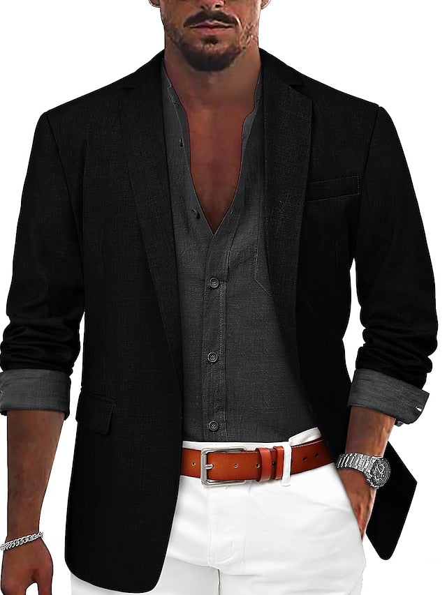 Single-Button Casual Jacket For Men With A Tailored Fit