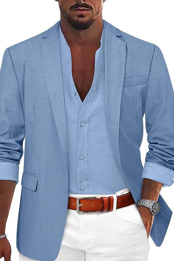 Single-Button Casual Jacket For Men With A Tailored Fit