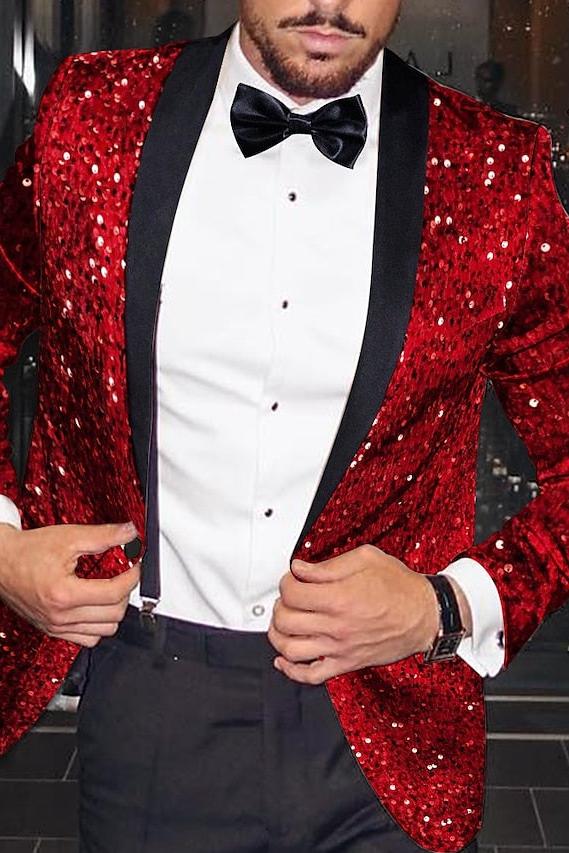 Single-Button Casual Party Jacket For Men Tailored Fit