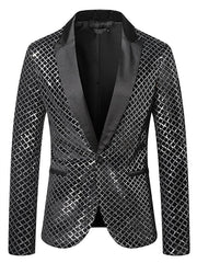 Single-Button Disco Jacket For Men In Tailored Fit
