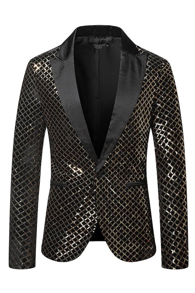 Single-Button Disco Jacket For Men In Tailored Fit