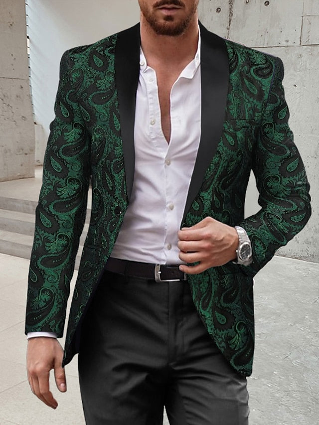 Single-Button Disco Suit For Men In A Standard Fit Two-Piece Set