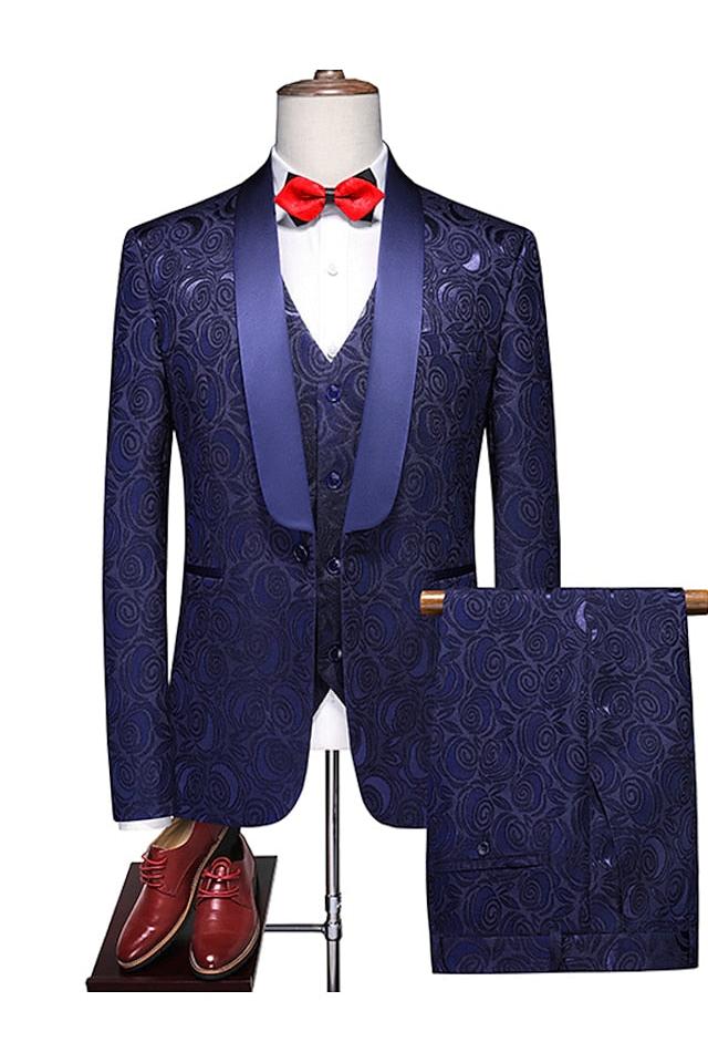 Single-Button One-Breasted 3-Piece Wedding Suit For Men In Standard Fit