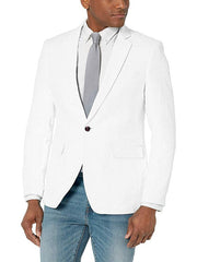 Single-Button Tailored Blazer Jacket For Men